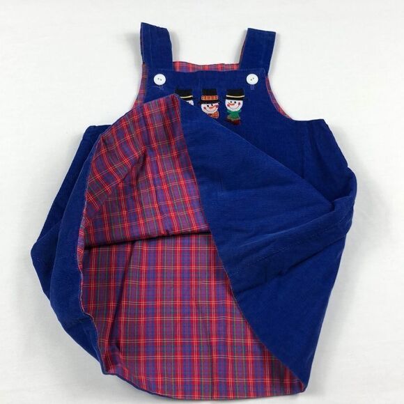 Just Ducky reversible snowmen jumper dress, 18 mos - Picture 3 of 6